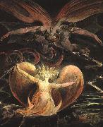 William Blake The Great Red Dragon and the Woman Clothed with the Sun oil on canvas